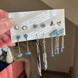 Elegant Silver and Turquoise Jewelry Set